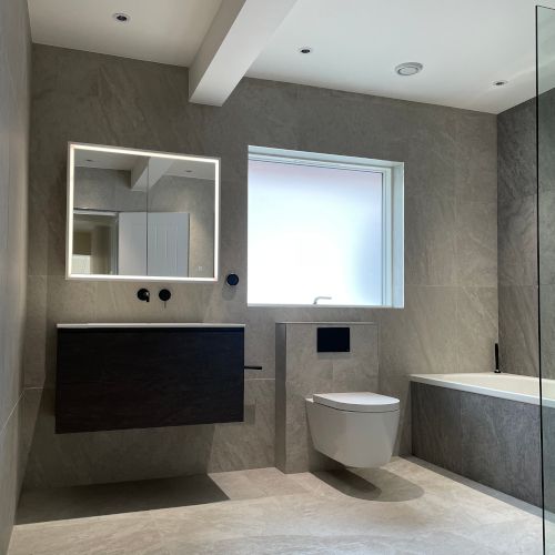 Bathroom tiling